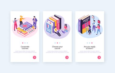 Dil Kursları Isometric Sancakları