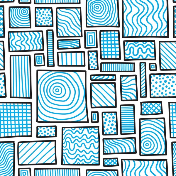 Kusursuz desen. mavi çizgili kaotik siyah çerçeveler