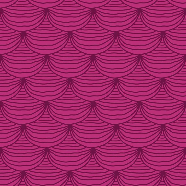 Pembe ve kırmızı el çizilmiş dalgalar. Basit, pürüzsüz bir desen. tekstil tasarımı