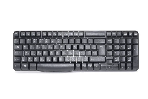 Бездротова комп'ютерна клавіатура ізольована на білому фоні — стокове фото