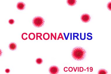 Coronavirüs enfeksiyonunun soyut modeli COVID-19.
