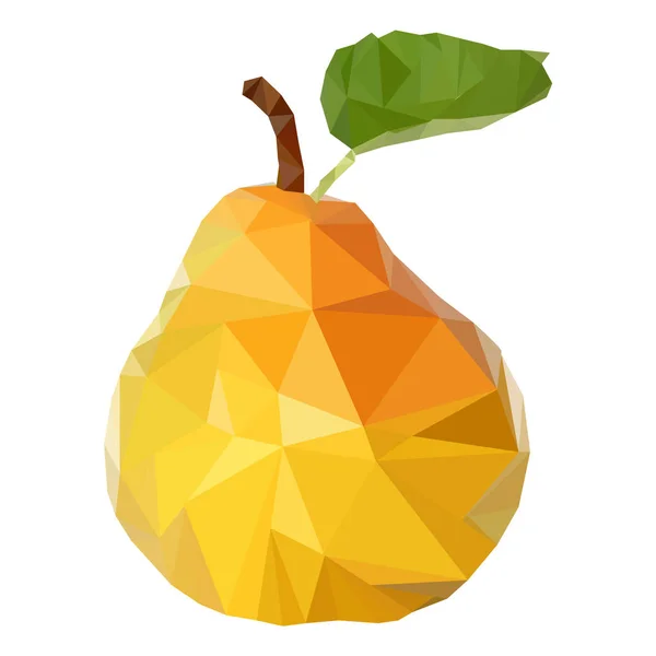 Pear in the polygonal style. — Stock Photo, Image