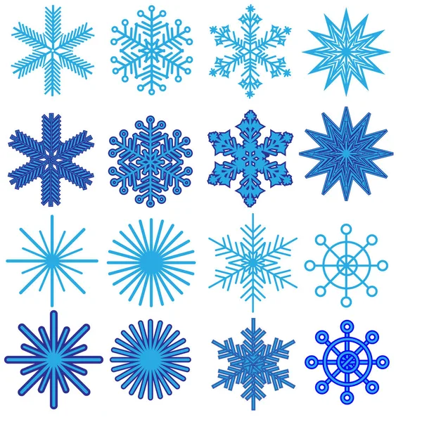 Set of winter snowflakes. — Stock Photo, Image