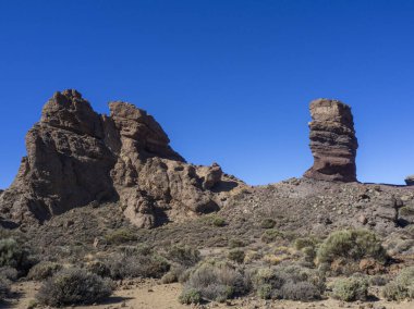 Tenerife 'deki Teide Ulusal Parkı' nda Roques de Garcia