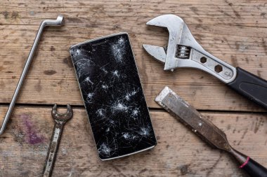 akıllı telefon tamir kavramı.