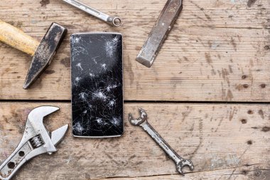 akıllı telefon tamir kavramı.