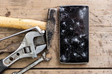 akıllı telefon tamir kavramı.