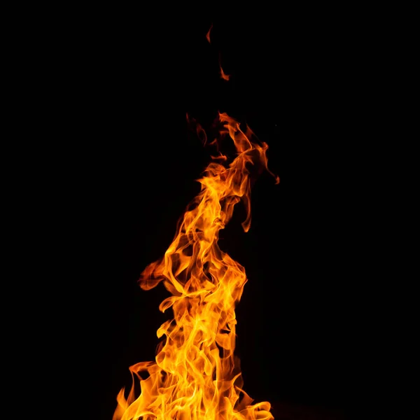 Огонь на черном фоне. — стоковое фото