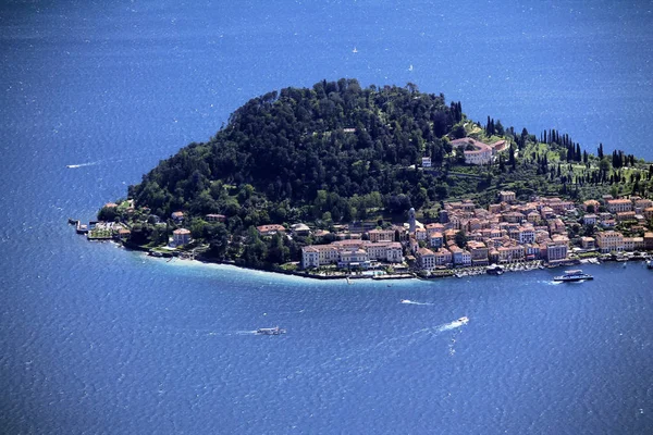Vista real de Bellagio no Lago de Como — Fotografia de Stock