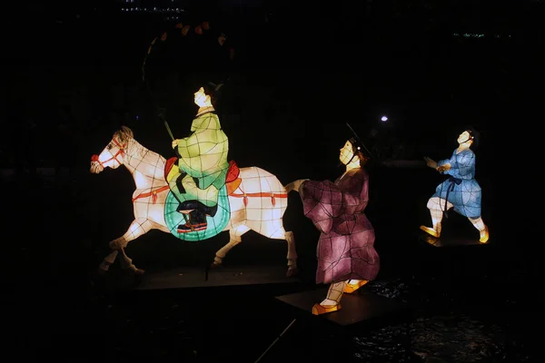 Seul 'ün güzel ışıklı ve renkli fenerleri.