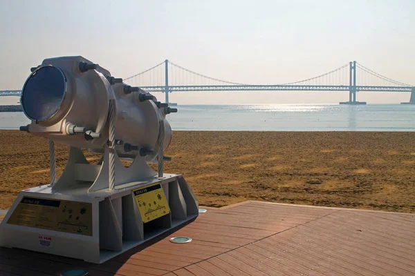 A estrutura da ponte Busan na Coreia do Sul — Fotografia de Stock