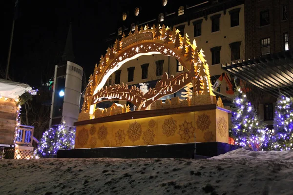 Alemand Mercado de Natal em Quebec — Fotografia de Stock