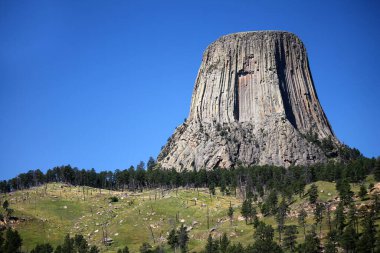 Wyoming 'deki Şeytan Kulesi' nin manzarası.