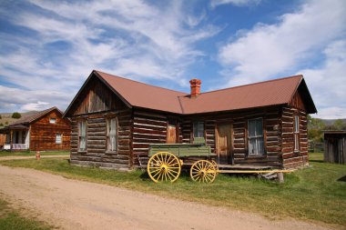 Montana 'da Nevada' daki hayalet kasabadaki binalar