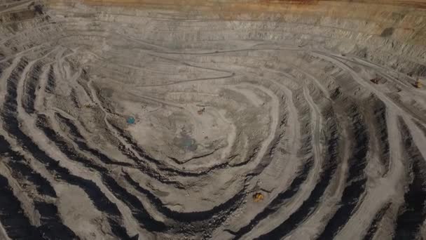 Reuze Quarry Met Winning Van Mineralen — Stockvideo