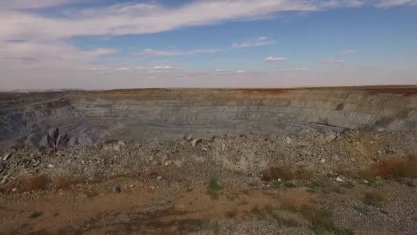 Cantera Gigante Con Extracción Minerales — Vídeos de Stock