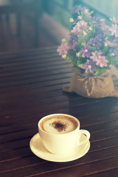 Cappuccino, kaffe — Stockfoto