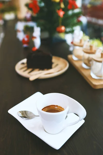 Горячий кофе эспрессо — стоковое фото