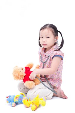 Kız numarası üzerinde beyaz doktor olmak