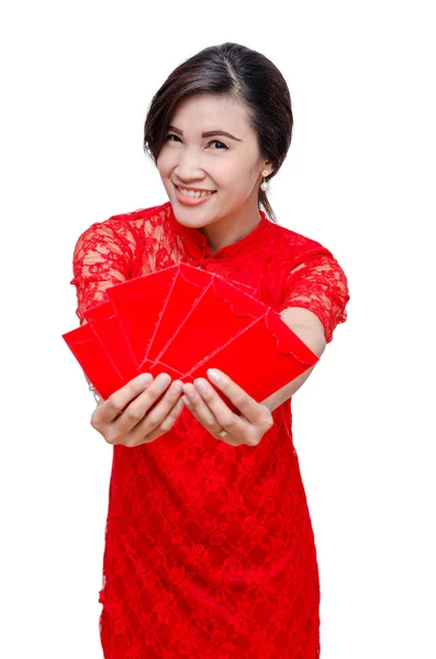 Mooie vrouw in traditionele Chinese kostuum — Stockfoto