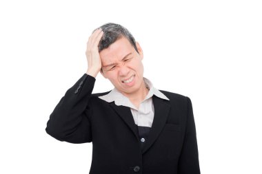 baş ağrısı beyaz üzerinde olan kadın