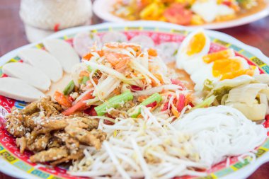 Som tam ,papaya salad .