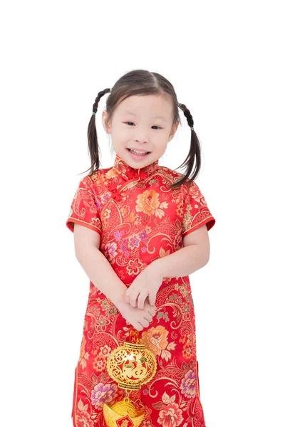 Petite fille en costume traditionnel chinois — Photo