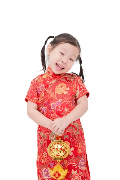 Petite fille en costume traditionnel chinois — Photo