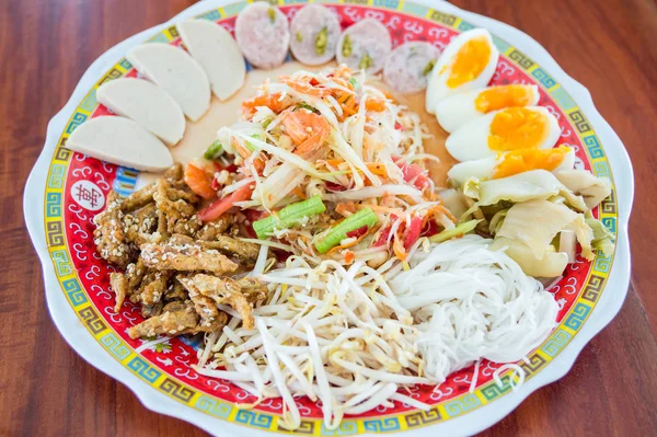 Som tam, salad pepaya  . — Stok Foto