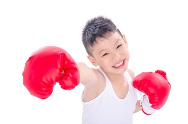 Beyaz genç boksör çocuğu 