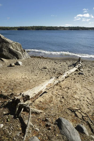 Plaża żwirowa w Nynashamn — Zdjęcie stockowe