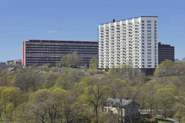 Edificios de apartamentos en Estocolmo — Foto de Stock