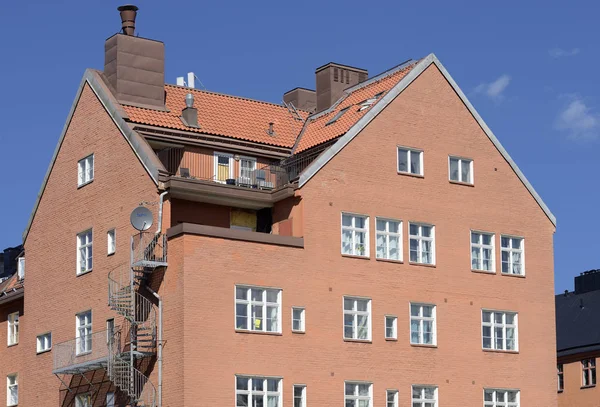 在斯德哥尔摩的公寓楼 — 图库照片