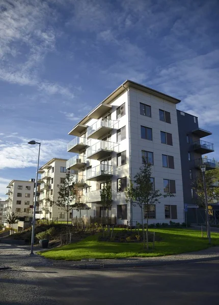 Modern Apartman Épületek Stockholmban Svédország — Stock Fotó