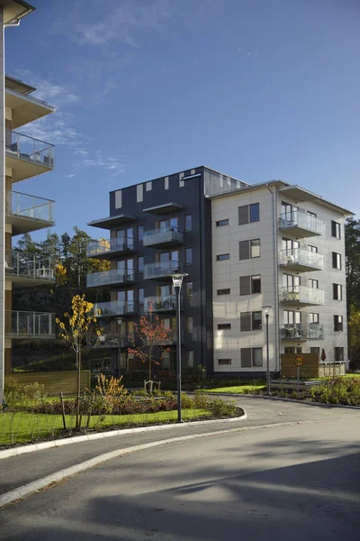 Prédios Apartamentos Modernos Área Estocolmo Suécia — Fotografia de Stock