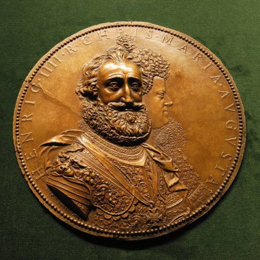 Medallion of Henri IV le Grand (the Great), with Marie de Medici clipart