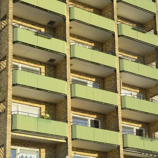 Balcones Apartamento Edificio Residencial —  Fotos de Stock