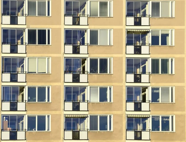 Balkons Appartement Residentieel Gebouw — Stockfoto