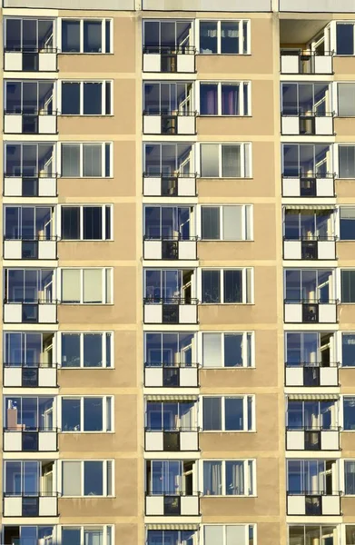 Balkonger Lägenhet Bostadshus — Stockfoto