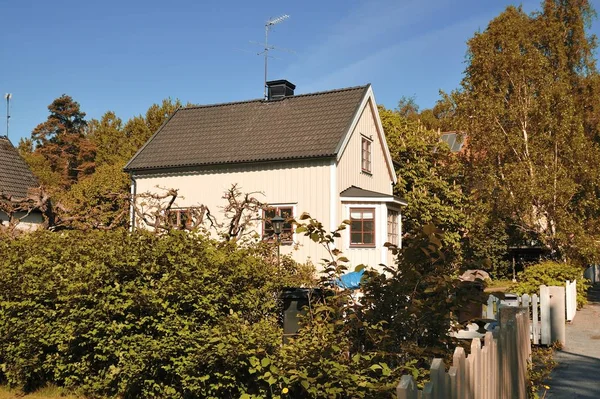 Schwedische Mittelschicht Hause Malarhojden Sweden — Stockfoto