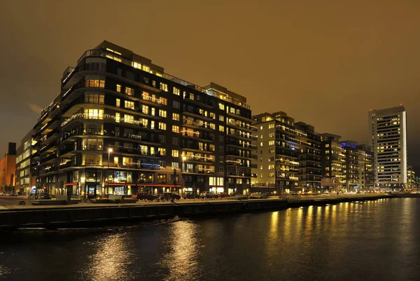 Apartment Block in evening, Stockholm area