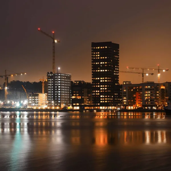 Modernos Edificios Apartamentos Liljeholmen Estocolmo Suecia —  Fotos de Stock