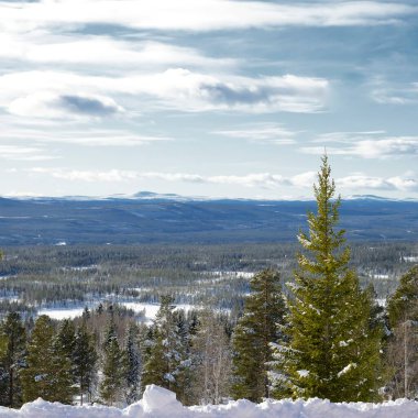 Kış manzarası, İsveç 'te Idre.