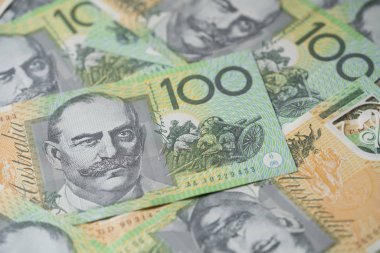 Avustralya yüz dolar faturaları, finans, curren yakın çekim