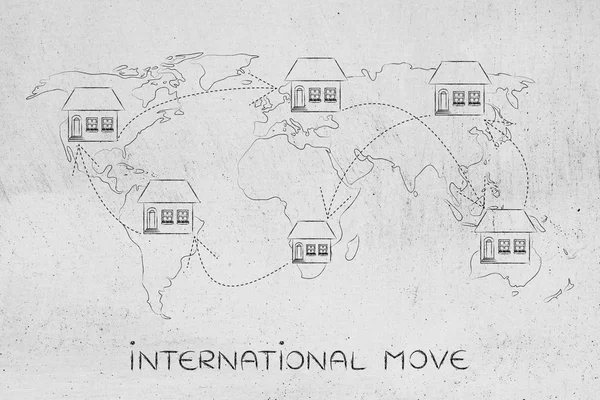 Flytt över hela världen, expat liv — Stockfoto