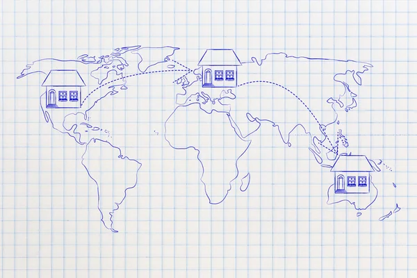 Mudanza de casa en todo el mundo, la vida de expatriados —  Fotos de Stock