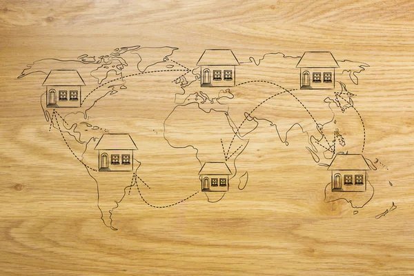 Moving house across the world, expat life — Stock Photo, Image