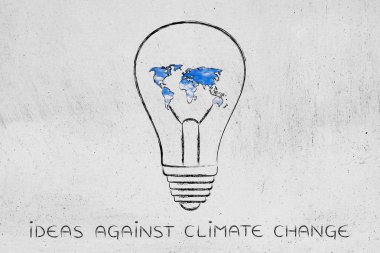 ampul ile Haritası yapılan Dünya sakin gökyüzü, yeşil ekonomi ı