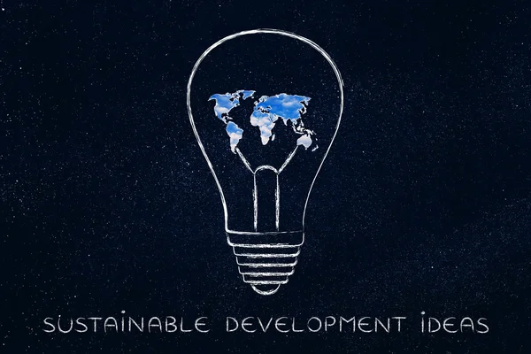 ampul ile Haritası yapılan Dünya sakin gökyüzü, yeşil ekonomi ı