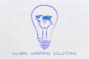 ampul ile Haritası yapılan Dünya sakin gökyüzü, yeşil ekonomi ı